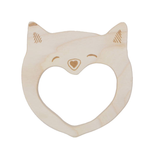 Wooden Teether Smily Cat