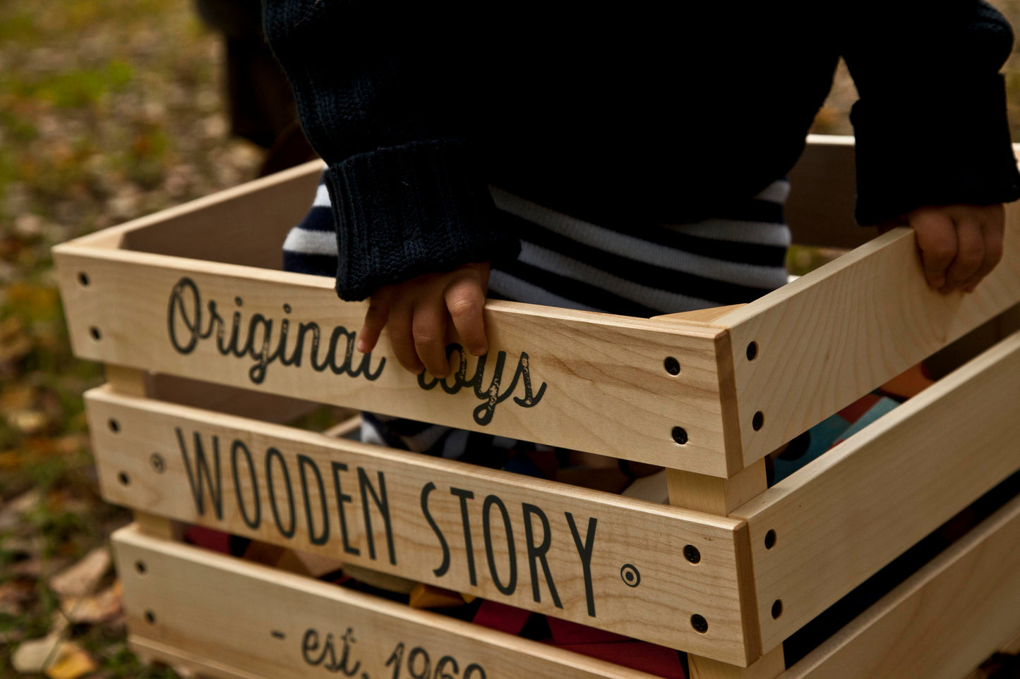 Wooden Storage Crate On Wheels - 1