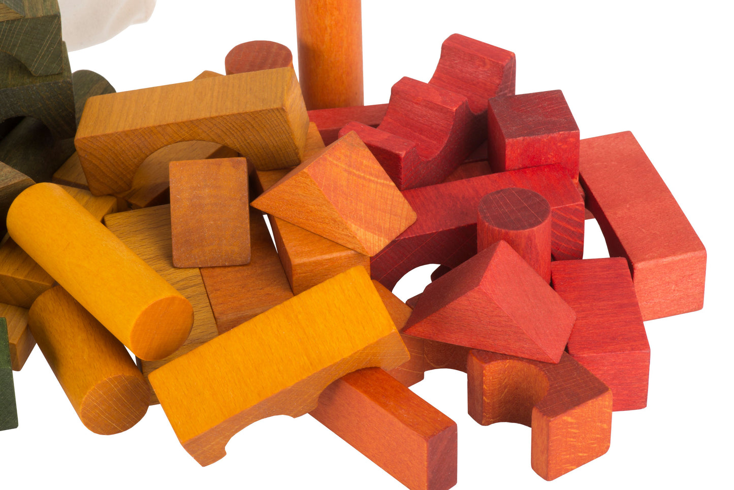 Wooden Blocks In Sack - 60 pcs Rainbow