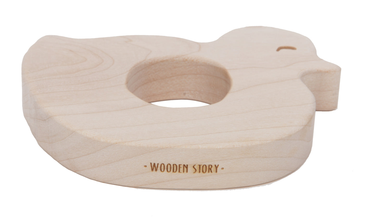 Wooden Teether Baby Duck