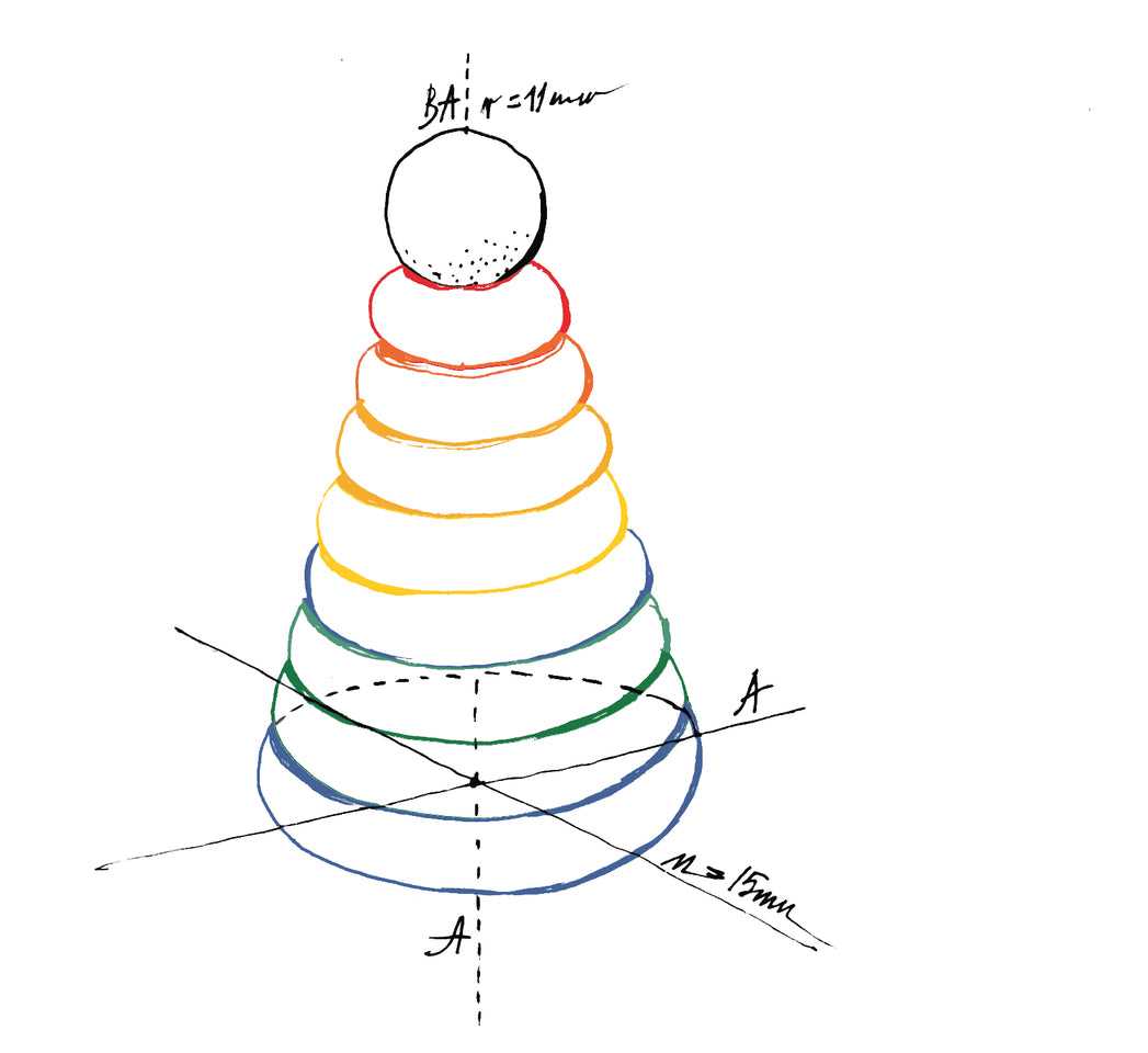 Stacking Montessori Toy Stacker Rainbow