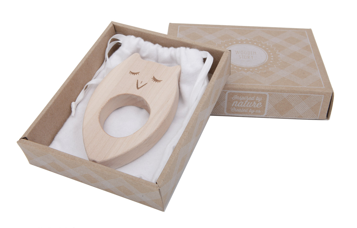 Wooden Teether Owl