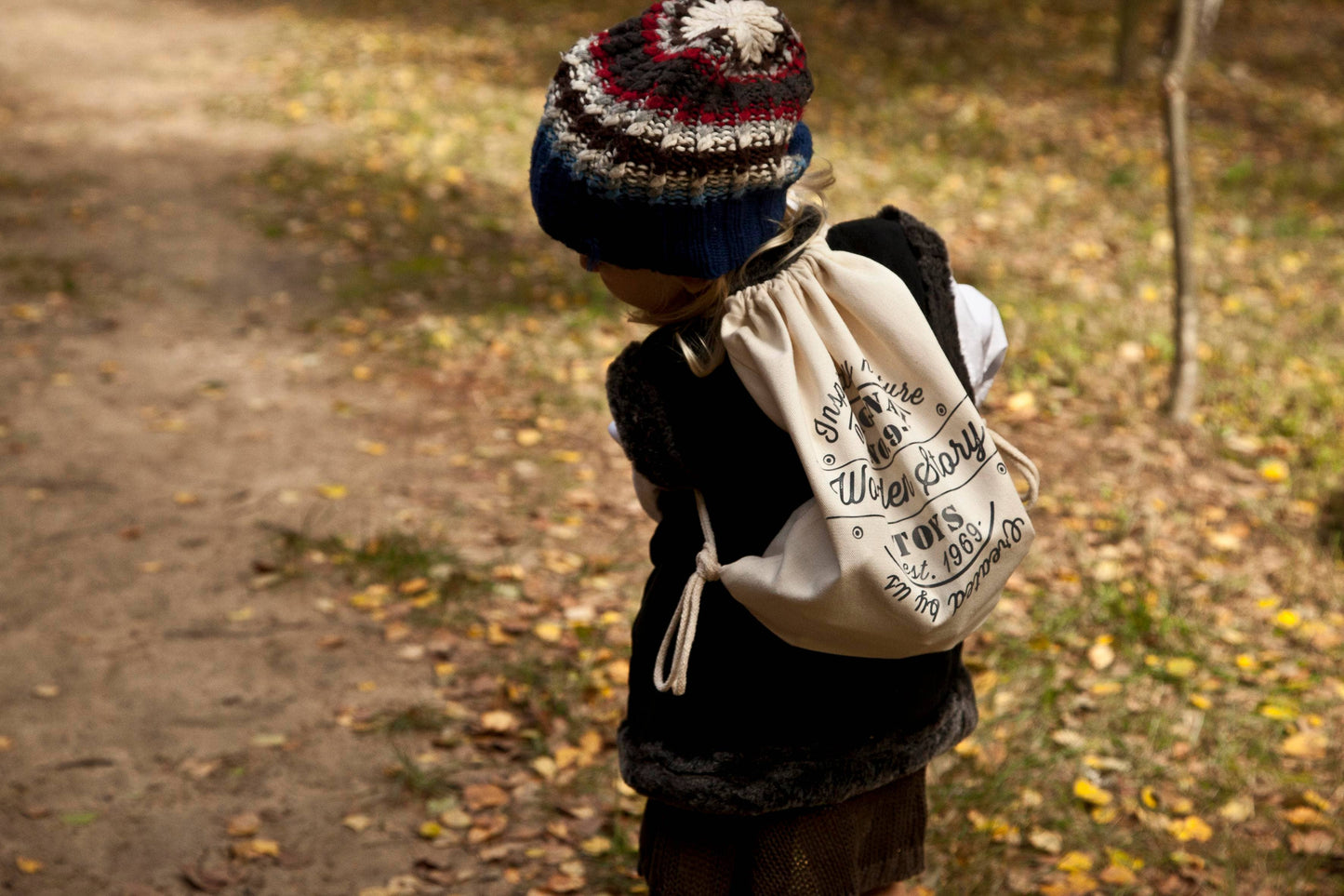 Cotton Sack - BackPack For Wooden Blocks