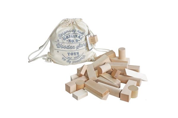 Wooden Raw Blocks In Sack XL - 30 pcs