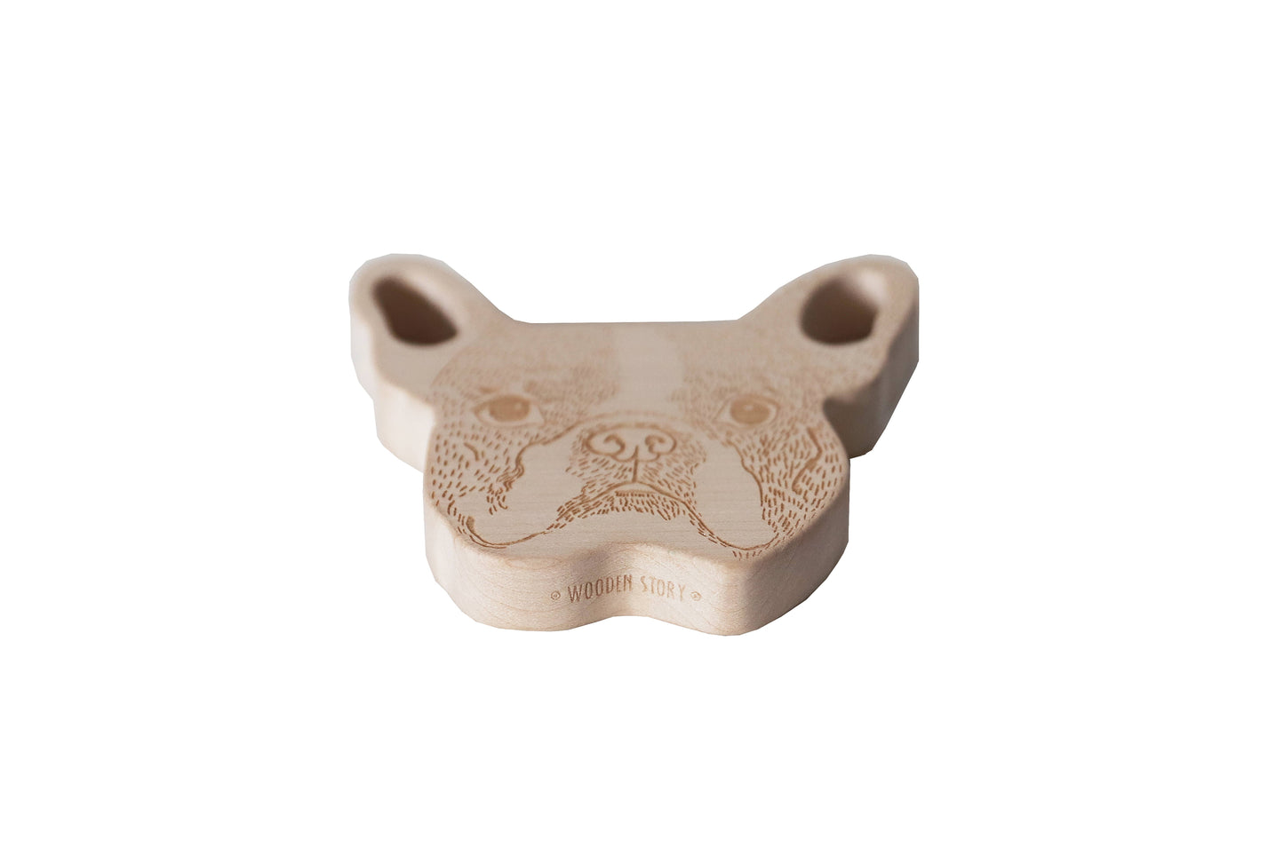 Wooden Teether French Bulldog