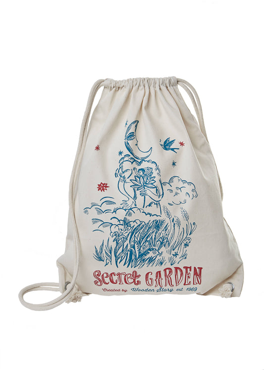 Cotton Sack - BackPack Secret Garden Moon