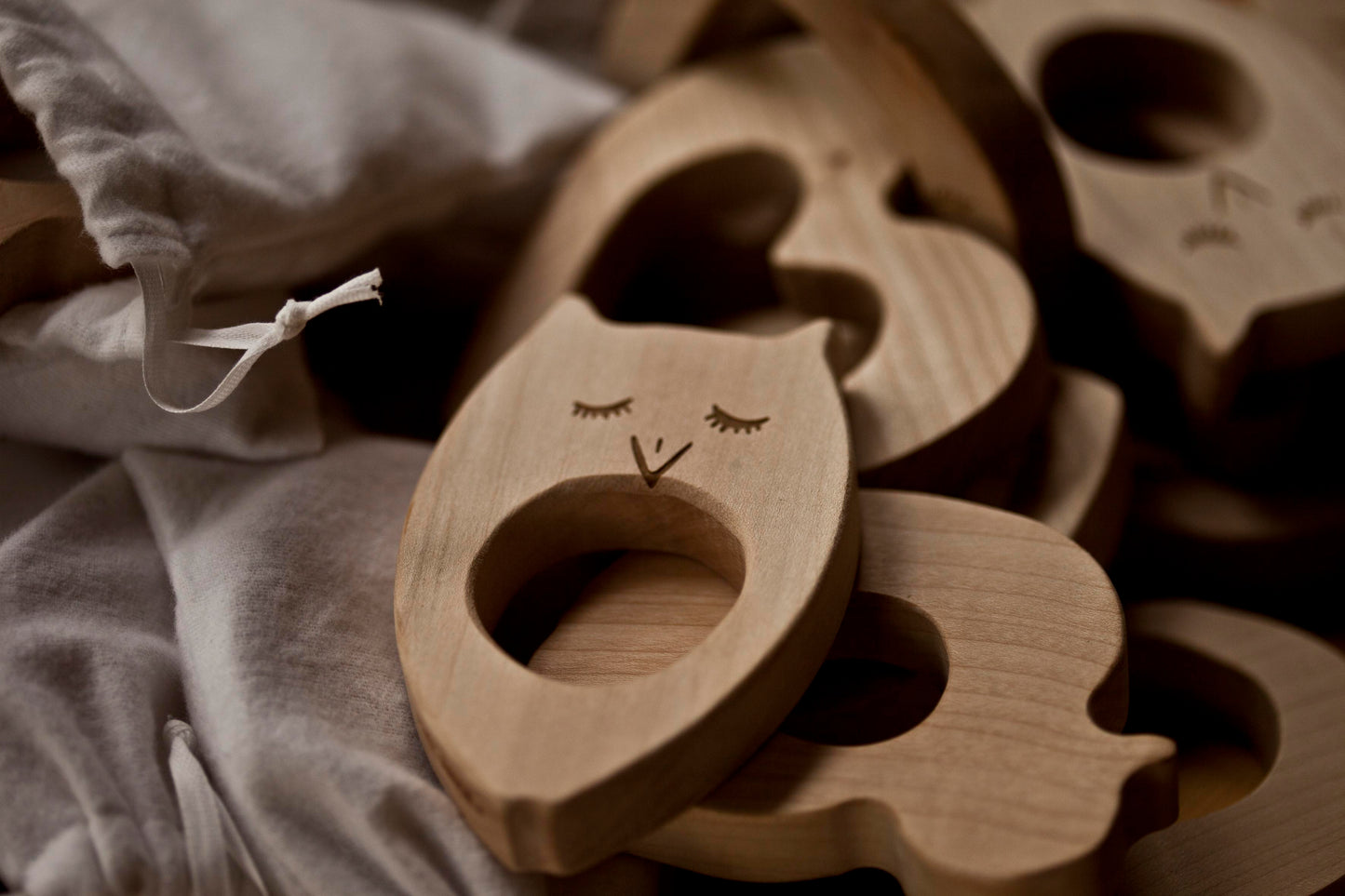 Wooden Teether Penguin