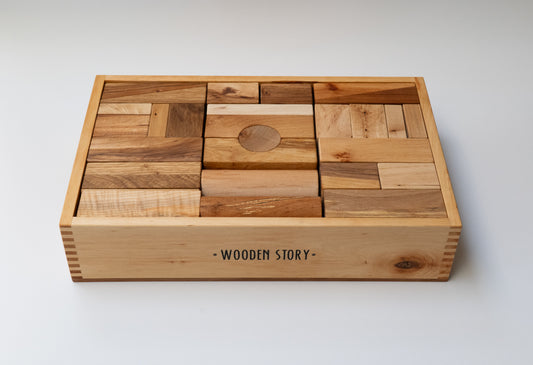Decor blocks in tray XL - 63 pcs