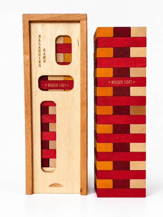 balancing game stacking tower - warm